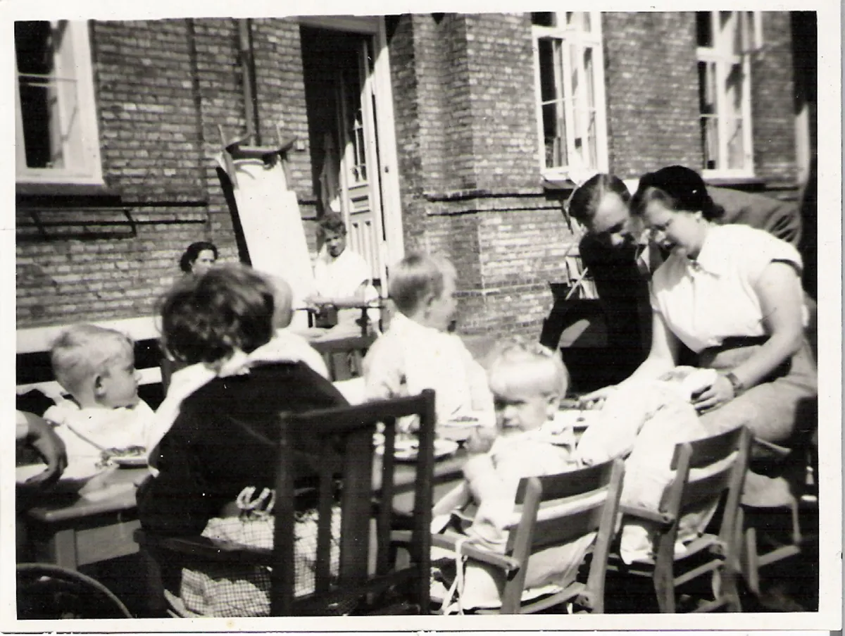 Middagsmad på Blegdamshospitalet i 1953
