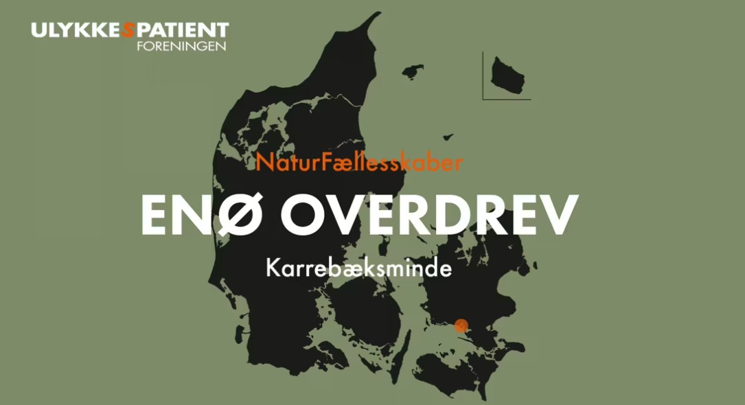 Danmarkskort hvor enoe overdrev er fremhaevet