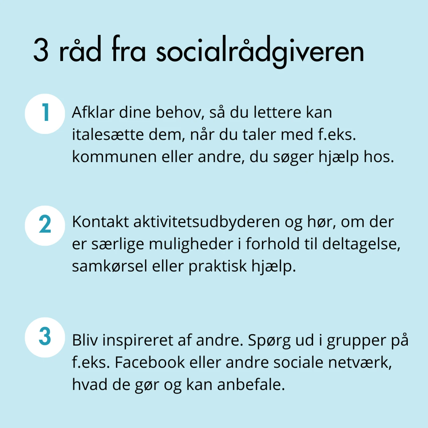 Tre Raad Fra Socialraadgiveren