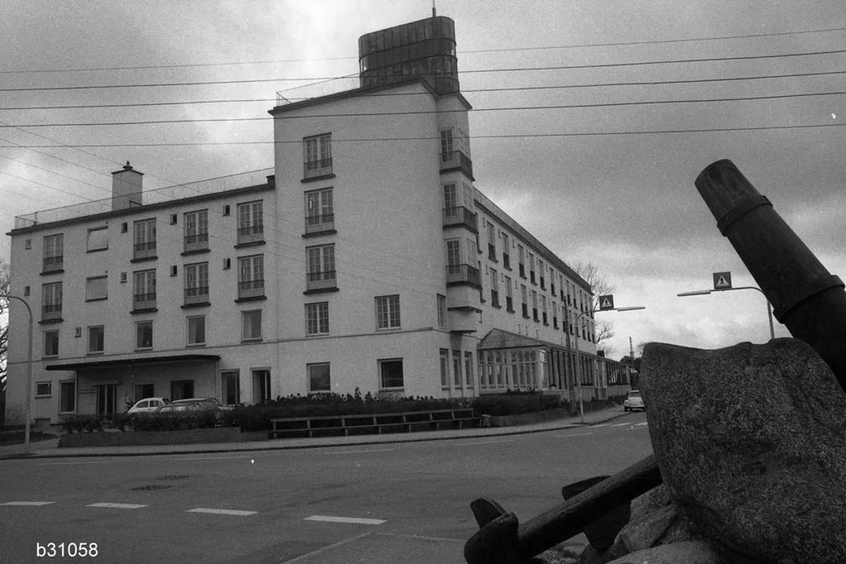 Sort/hvid foto af Hornbaek Kurbad